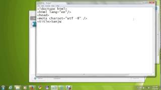 HTML5 Tutorial - 1- Creating a Basic Template