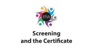 ERA - Screening and Certificate Tutorial