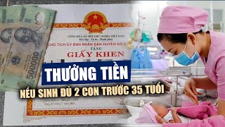 21 tỉnh, thành thưởng tiền nếu sinh đủ 2 con trước 35 tuổi