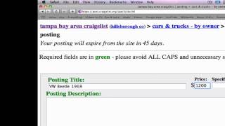 Basic Internet & E-mail Skills : How to Place a Classified Ad on Craigslist