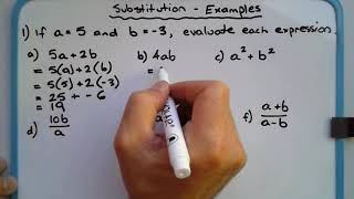 How to Evaluate Algebraic Expressions by Substitution (Step-by-Step Classroom Examples)