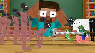 Monster School : TINY SIREN HEAD CHALLENGE - Minecraft Animation