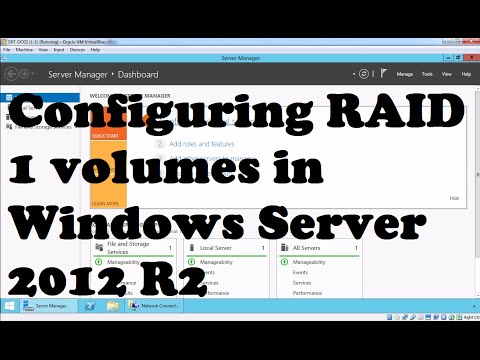 Configuring RAID 1 volumes in Windows Server 2012 R2 Configuring RAID 1 volumes in Windows Server 2012 R2