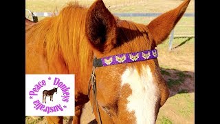 How to make a beaded horse browband with fox pattern, using a bead loom