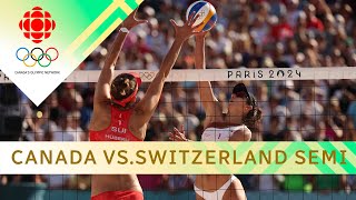 Women beach volleyball semis: SUI - Huberli/Brunner VS. CAN - Humana-Paredes/Wilkerson | #paris2024