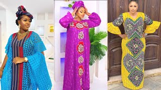 Ankara \u0026 Lace Combination Styles | Most Beautiful and Unique Boubou and Kaftan Styles 2023