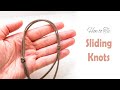 How to Tie SLIDING KNOTS on a Bracelet or Necklace | Easy Adjustable Fastening for Leather Cord