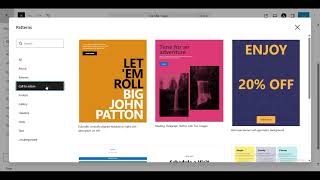 Gutenberg Tutorial: Pre Designed built in Patterns