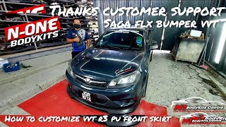 Proton saga flx vvt front bumper How to custom vvt r3 pu front skirt .