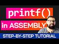 How printf() Works in Assembly | x86-64 Beginner Tutorial | Print Strings, Chars, Hex, & Integers