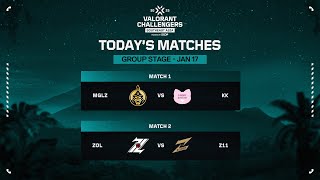 [中文] MGLZ vs KK | ZOL vs Z11 - VCT Challengers SEA 2025 Split 1 - 小組賽 Day 2