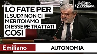 Emiliano contro l'autonomia di Calderoli: \