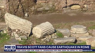 Travis Scott fans cause earthquake in Rome