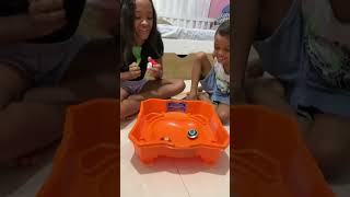 Desafio da Beyblade #brincadeiras #shorts #desafio #viral #beyblade