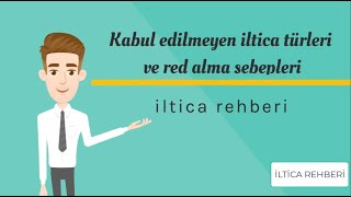 Kabul edilmeyen iltica türleri nelerdir?