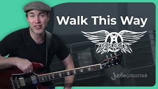How to play Walk This Way by Aerosmith | Guitar Lesson