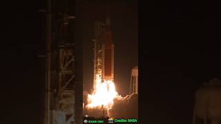 Artemis 1 launched by the SLS Rocket by NASA, the first flight of SLS (In 4K, Slowed) #shorts #viral