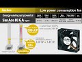 energy saving yet powerful san ace 80x20 ga low power consumption fan