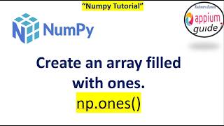 Create an Array filled with Ones (Using np.ones()) | Python NumPy Tutorial for Beginners (2026)