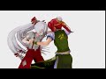 【mmd】fujiwara no mokou　vs　hong meiling 【fight】