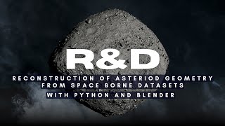 Reconstructed Asteroid geometry with #python and #blender