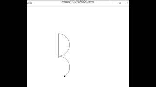 Python Turtle - Draw letter B