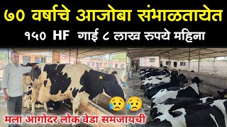 70 वर्षाचे आजोबा संभाळतायेत 150 गाई || दररोज 500 लिटर दुध || Dairy farming