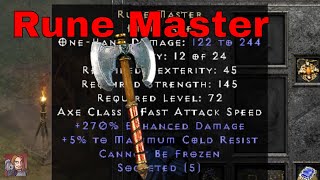 D2R Unique Items - Rune Master (Ettin Axe)