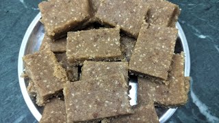 गुड़ और तील की मदद से बनाइए हैल्थी बर्फी     easy barfi recipe