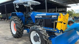 ត្រាក់ទ័រ Ford New Holland 6640 ត្រាក់ទ័រថ្មីស្អាតខ្លាញ់គោ ប៉ុង2 4×4 កង់ធំមុខក្រោយ ឧបករណ៍មួយឈុត