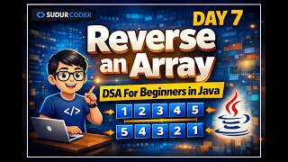 Day 7 -DSA for beginners series |Reverse an array #dsa#programming