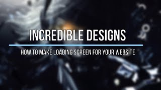 How To Make Pre Loading Screen For Your Website With Html CSS And jQuery