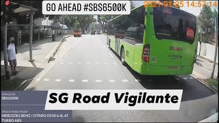 25jan2021 pasir ris drive 3 #SBS6500K Go-Ahead Singapore bus fail to conform to red light signal