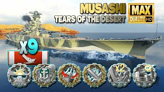 Battleship Musashi: 9 ships destroyed - World of Warships