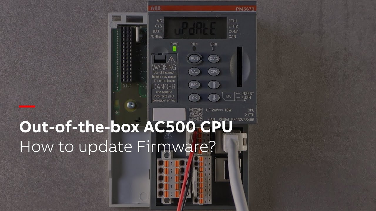 How To Update Firmware Of Out Of The Box Ac500 Cpu Youtube