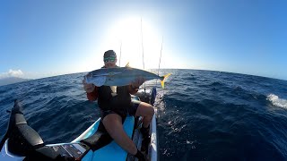 Slow pitch jigging for kingfish - EPIC MORNING FISH FROM MY JET SKI