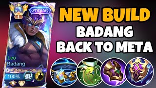 NEW BUILD BADANG TANK SOLO RANK GAMEPLAY , EMBLEM MONTAGE BADANG | MOBILE LEGEND!!!