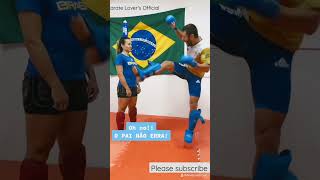 douglasbrose flying kick practice with her wife athlete wkf have some fun together