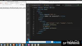 Sort and Reverse method in Array (Hindi) Part 03 #sort #javascript