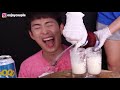 sub asmr mukbang 개쫀득쫄깃 매운 대왕불족발 통으로 잡고뜯고 새콤한 쟁반막국수에 시원한 술먹방까지 super spicy jokbal pigs feet