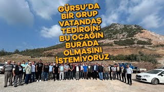 Gürsu'da bir grup vatandaş tedirgin: Bu ocağın burada olmasını istemiyoruz