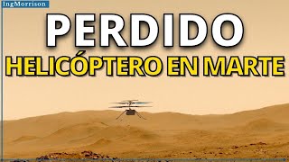 HELICOPTERO INGENUITY en SUPERFICIE DE MARTE el vuelo HELICÓPTERO INGENUITY EN MARTE crater marte