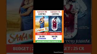 Sanam Re Vs Sanam Teri Kasam Movie Comparison|| BoxOfficeCecollection #shorts #viral #sanamterikasam