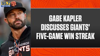 Giants manager Gabe Kapler talks walk-off wins and platooning