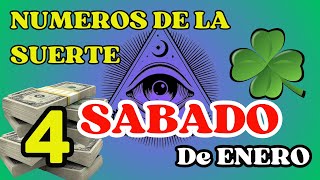 NUMEROS de la SUERTE ✅ del DIA SABADO 4 DE ENERO // CRUZ de la SUERTE y PIRAMIDE de la SUERTE