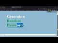 How To Generate a Random Password Using JavaScript