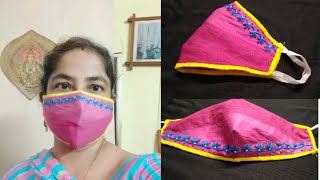 চলো আজ মেসিন ছাড়া নিজে হাতে মাস্ক বানাই/home made face mask /Bengali blogs Ghare baire