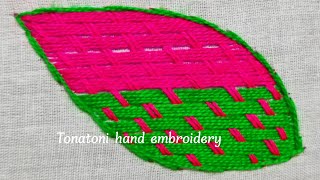 bordados a mano paso a paso/romanian stitch embroidery /bordado de hojas