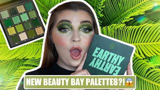 NEW BEAUTY BAY EARTHY PALETTE 💚 FIRST IMPRESSIONS \u0026 SWATCHES 🍃