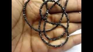 REAL BLACK DIAMOND BEADS NECKLACE